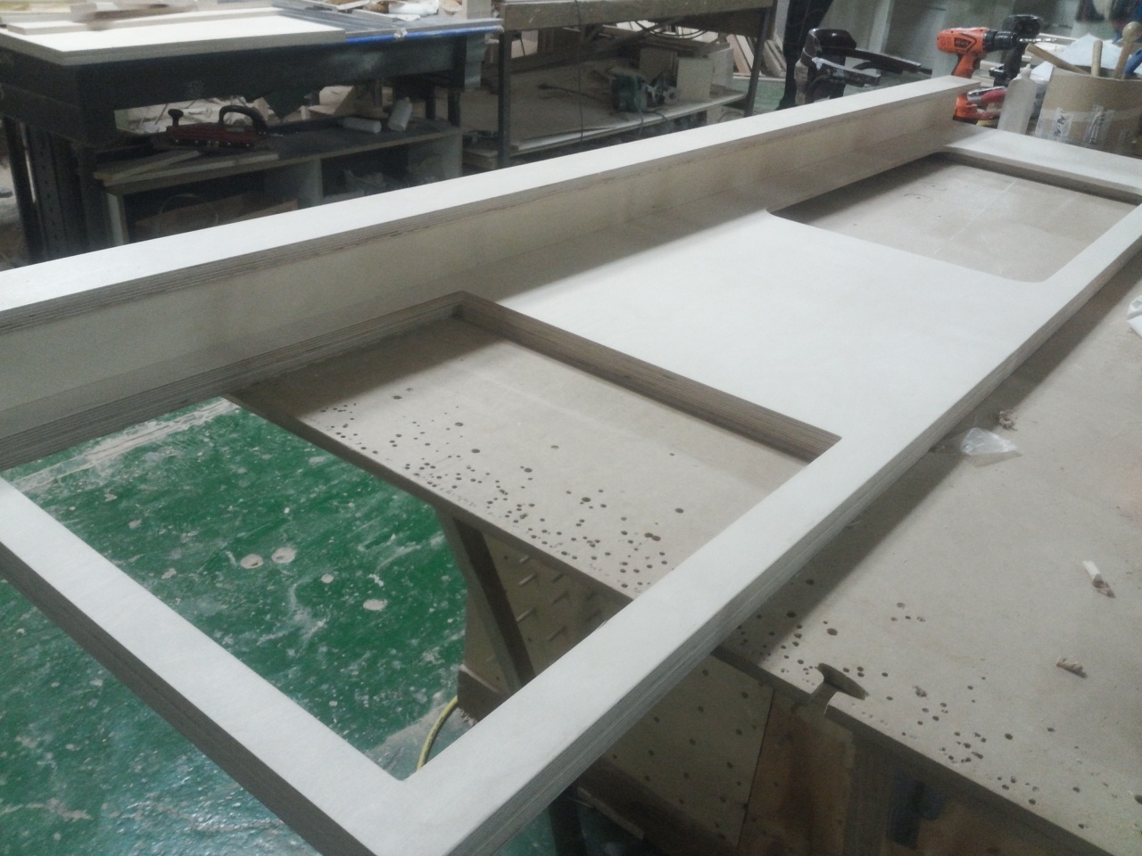 싱크대상판 원목(특수목) 36mm(뒷턱포함,싱크볼 별매)(5.기타볼(도면필수))(자작합판) (2960*36*600)(샌딩)(1개)