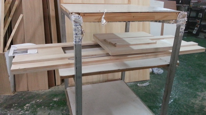 싱크대상판 원목(특수목) 36mm(뒷턱포함,싱크볼 별매)(5.기타볼(도면필수))(자작합판) (2310*36*560)(샌딩)(1개)