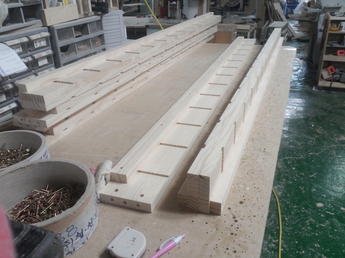 심플 베이직 침대(침상높이선택)(1.침상높이416mm 18mm 집성상판)(소나무) (2120*410*1220)(샌딩)(2개)