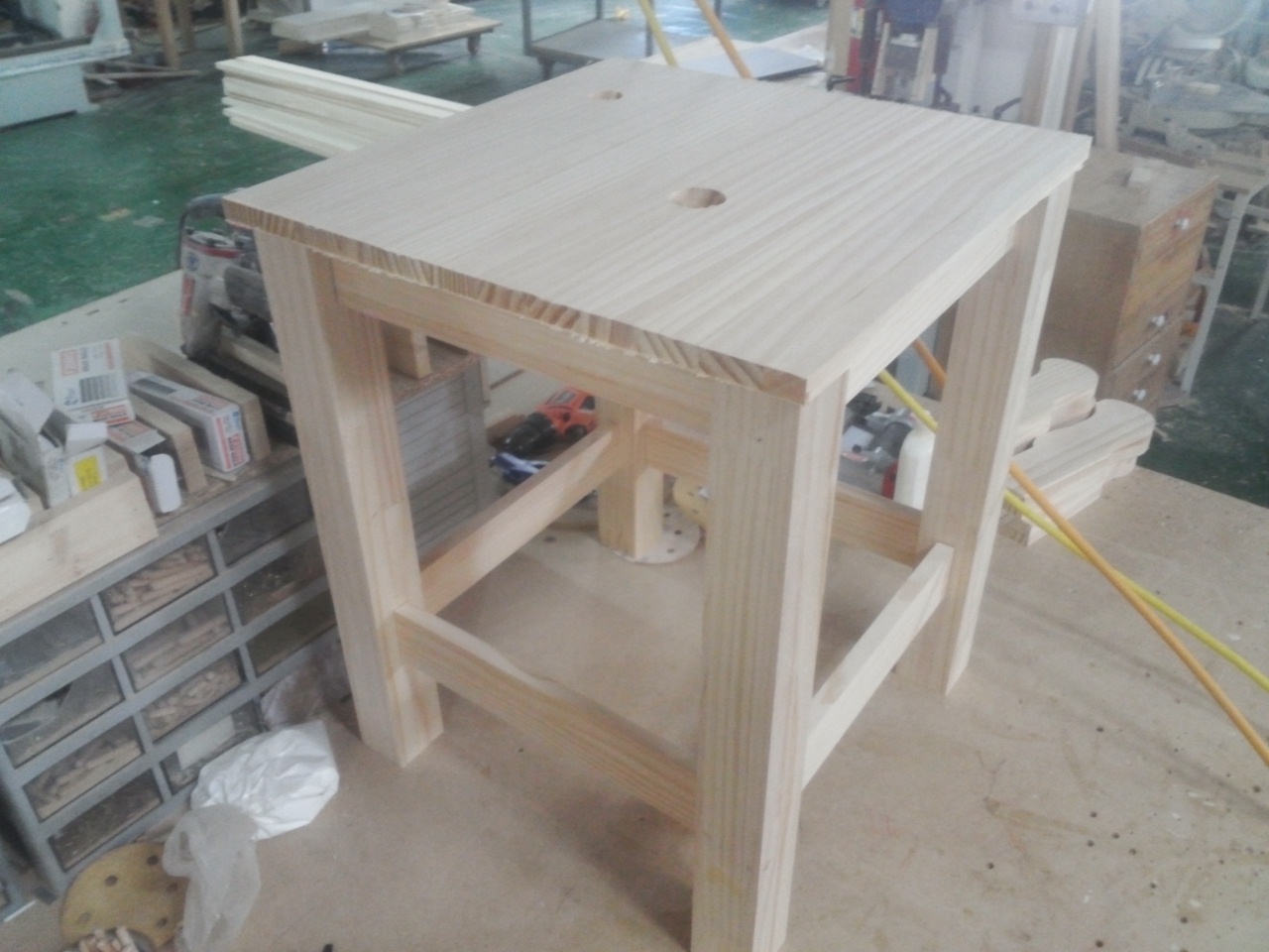 원목 사각 의자(소나무) (500*600*500)(1개)