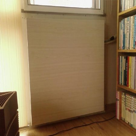 에어컨 실외기 거치대 설치 및 시트지 MDF 커버