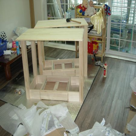 미송원목 책상만들기