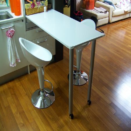 UV고광택화이트 목재를 이용한 아일랜드st 식탁