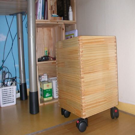 박스형 3단 책장