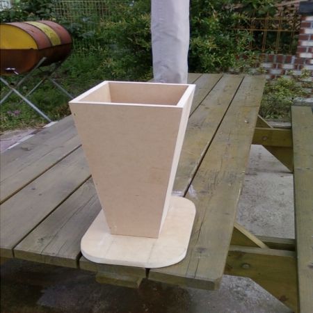 MDF로 만든 조화용 화분꽃이