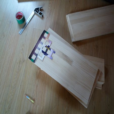 집짖기중 집성목으로 완자문 제작