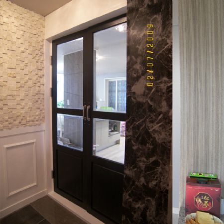 스윙도어를 부착한, 블랙 중문 만들기