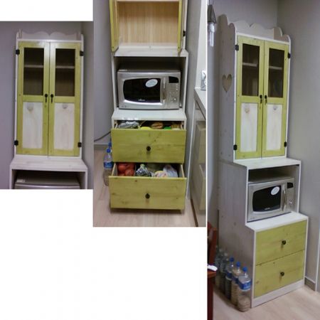 아이리스 브레드 하트 원목 수납장