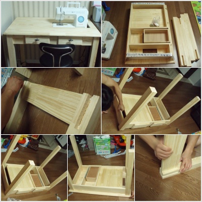 미싱 테이블 만들었네요