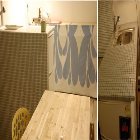 코어합판으로 만든 싱크대