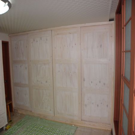 스프러스 원목 미닫이문(라인크로스)