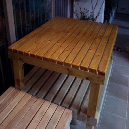 다루끼로 만든 평상