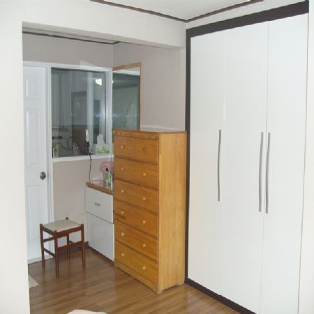 난방 배관위 화장대