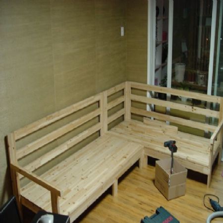 삼나무 집성목 소파