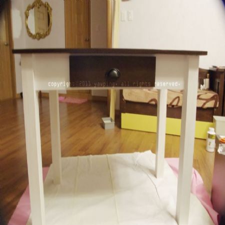 <천연원목건강서랍책상(스프러스)>