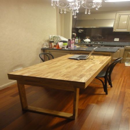 24T 애쉬 집성목으로 만든 식탁