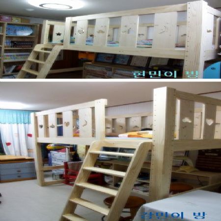 수납 이층침대 2개
