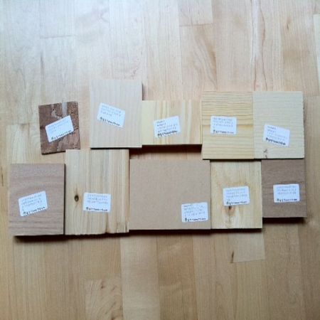 10원에 제공하는 목재샘플