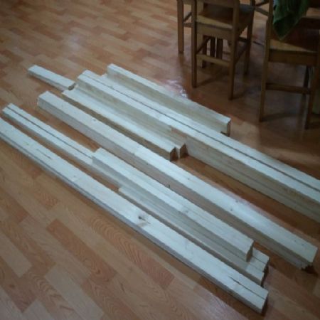 스프러스 판넬로 만든 펑커 침대 