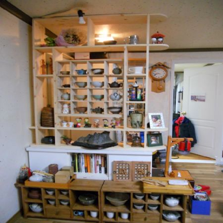 현관 파티션-다기장으로 꾸민