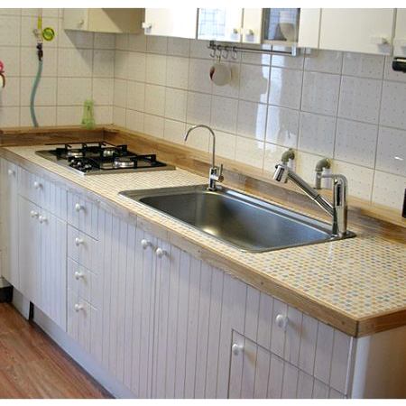 씽크대를 리폼했어요.