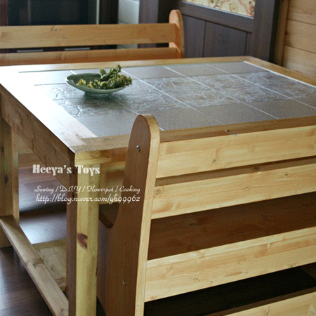 벤치형 원목의자 만들기