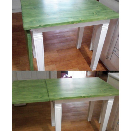 집성목으로 만든 접이식탁