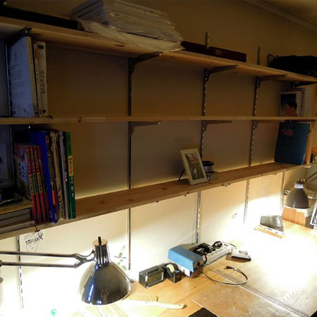 삼나무 판재를이용한 선반겸 책장