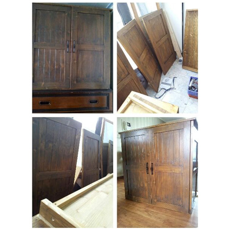 서랍장위의 상부장