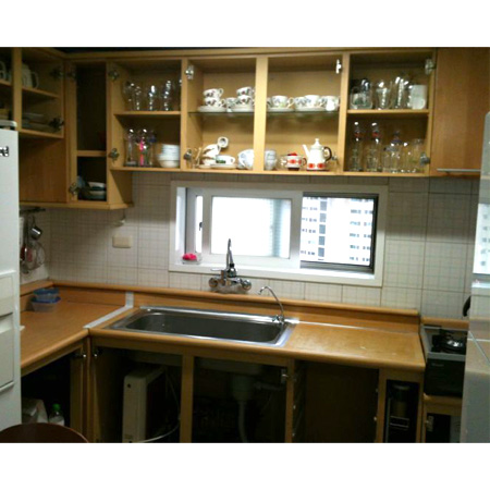 집성목 판재로 싱크대 상판 만들기