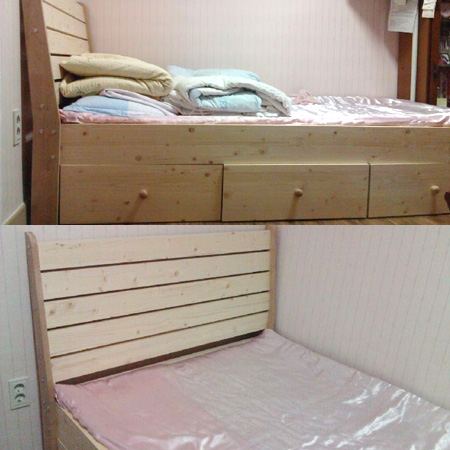   앨프러스 이지수납침대 (등이편안한침대) 슈퍼싱글 