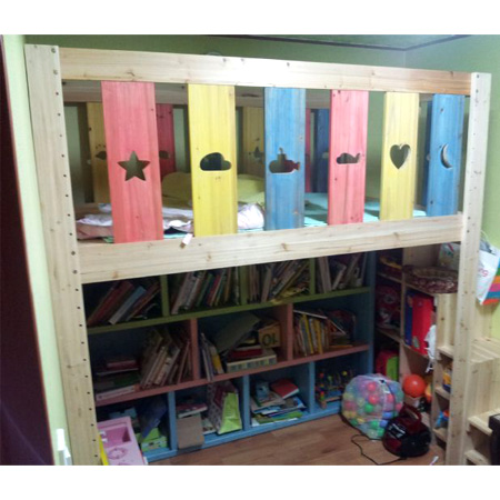 ^^삼나무로 만든 2층 스마트 침대