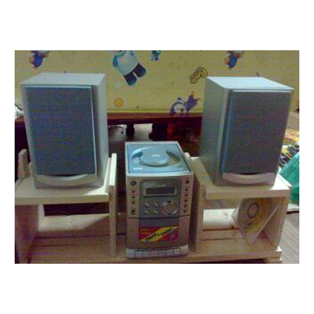 자투리 나무로 만든 미니오디오장