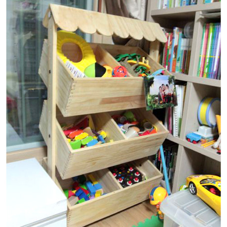 집성목 장난감 보관함