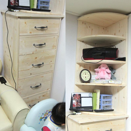 집성목 서랍장/코너장