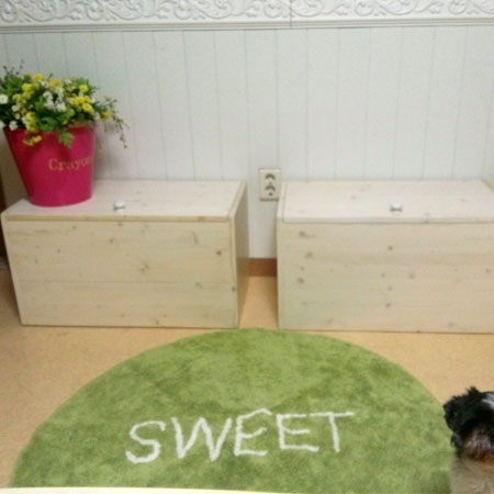 원목 공간 박스