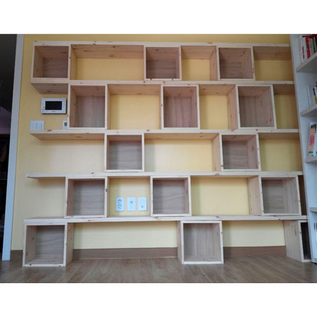 홍송 공간박스 활용 내맘대로 책장과 쌀통