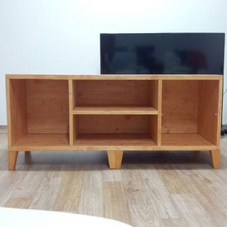 집성목(스프러스)로 만든 첫가구! TV장과 협탁