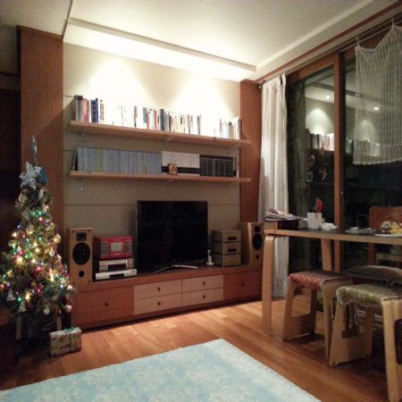 삼나무를 이용한 심플한 거실 선반!!!