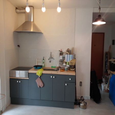 싱크대 원목상부장 설치