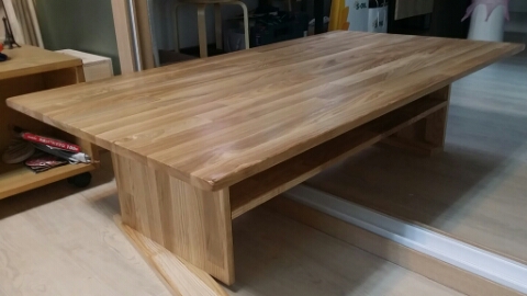 물푸레 sidefinger 집성목으로 만든 소파 테이블