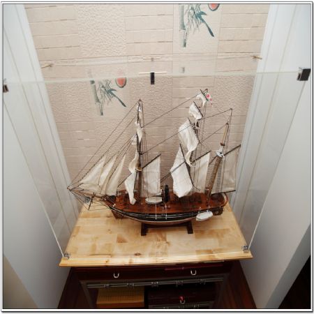 집성목으로 만든 모형 선박 선대