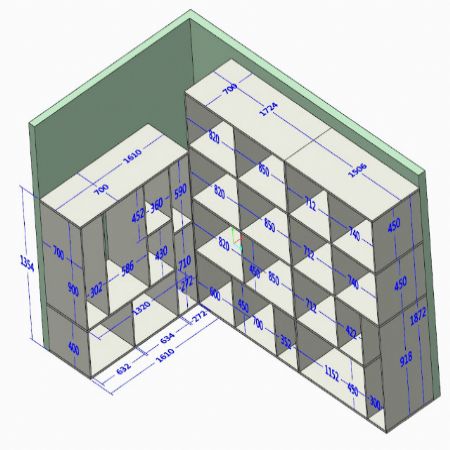 스프러스합판으로 만든 수납장