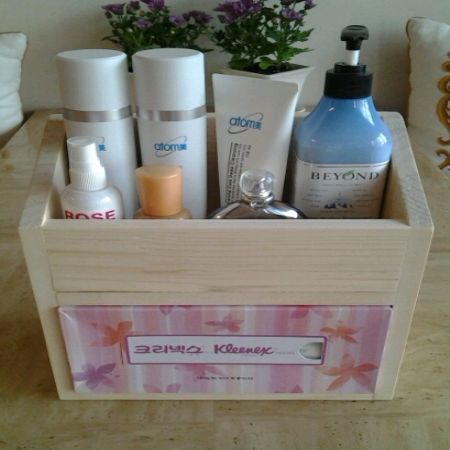 집성목으로 만든 정리함