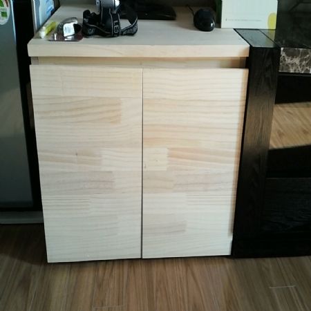 소나무 집성목으로 여닫이 CCTV선반 겸 수납장 만들기