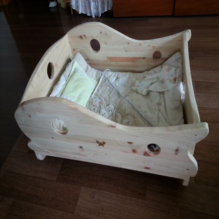 히노끼(편백나무)로 만든 우리아기 요람침대