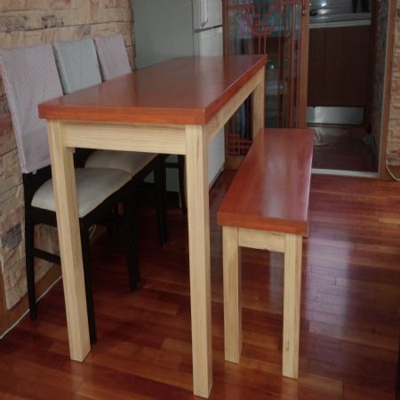 베이직 6인용 식탁과 벤치의자