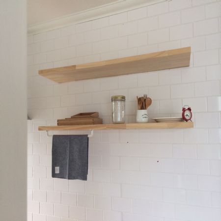 상부장 없애고 주방선반 달기