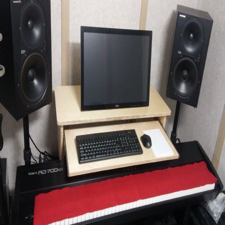 자작나무합판 모니터선반/슬라이드 키보드트레이