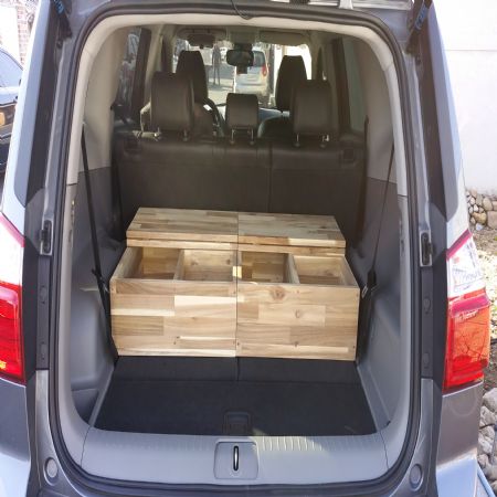 차량 트렁크 정리함(아카시아나무)